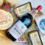 gift baskets with wine and cheese of atelier monnier