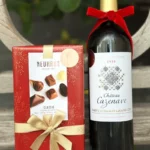 gift baskets_ red wine and belgian chocolate